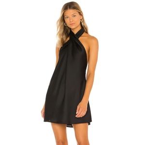 Show Me Your Mumu black halter neck mini dress